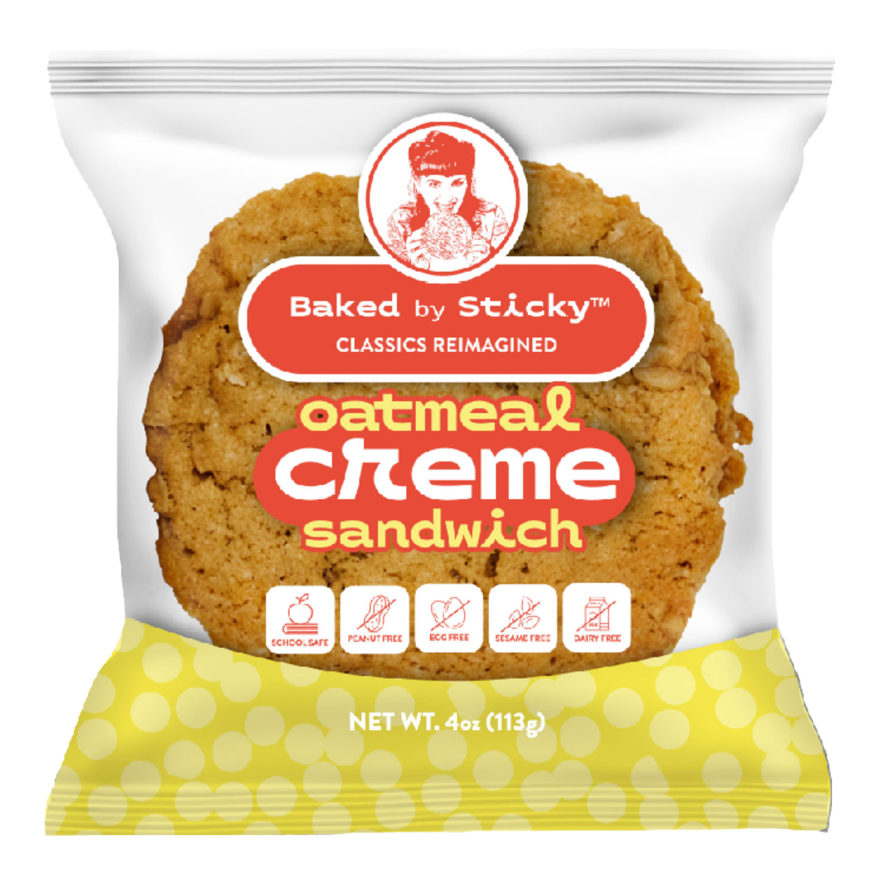 Baked by Sticky Single Oatmeal Creme Sandwich Baked by Sticky Single Oatmeal Creme Sandwich